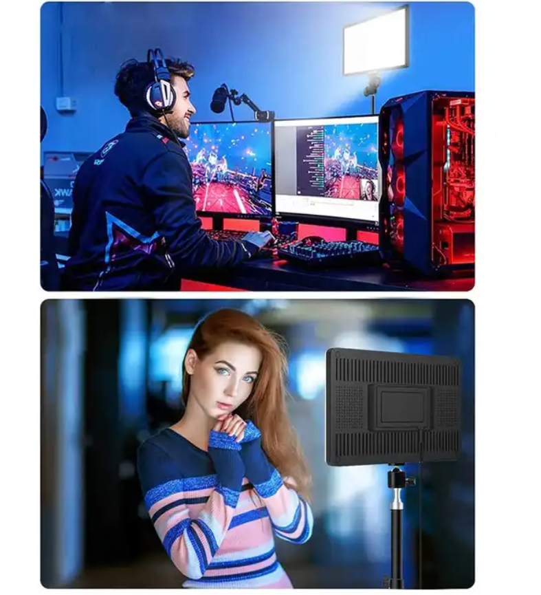 Ra95+ Slim Led Panel Video Light LED Lamp with Tripod for Camera Studio Shooting 3000K-5700K