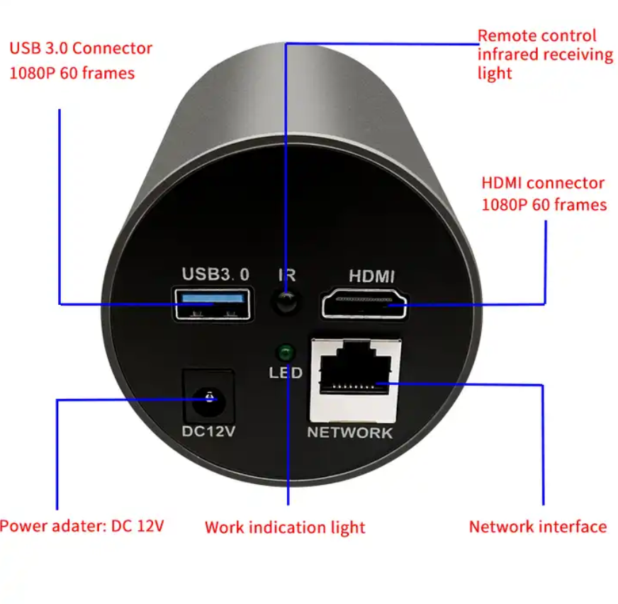 4X 10X Optical Streaming Youtube Video Camera 4K with Live Stream Video Camera for Live Streaming