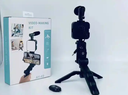 AY-49 Phone Vlog Tripod Vlogging Kits Live Selfie Fill Light Integration with Remote Control Microphone LED Light