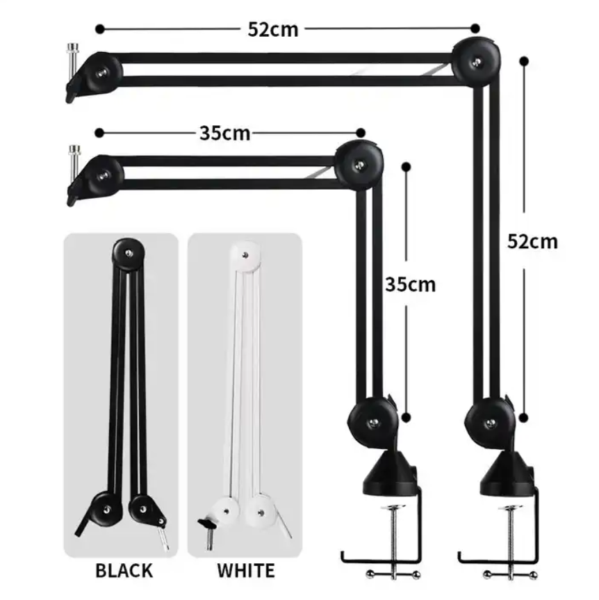 Tabletop Suspension Mic Scissor Boom Arm Bracket for Live Broadcast Microphone Stand Desk Top Mount Holder