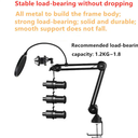 Tabletop Suspension Mic Scissor Boom Arm Bracket for Live Broadcast Microphone Stand Desk Top Mount Holder