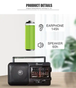 Wireless FM Radio ,  Mini AM FM Portable Radio Speaker With Bluetooth