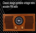 Antique Wooden stereo home radio with built-in speakers fm portable radio with b