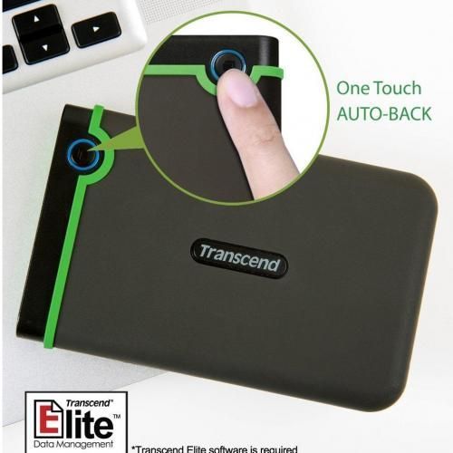 Transcend 2TB Transcend Portable USB 3.0 Hard Disk - Black, Green