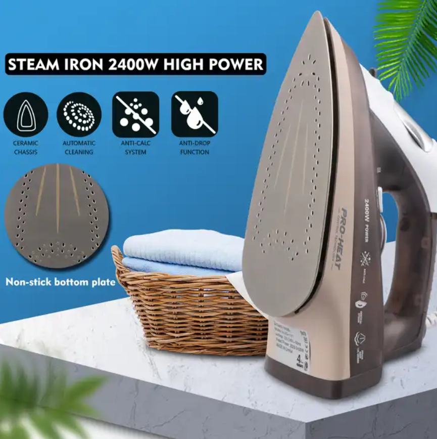 Laundry Smart Clothes Iron Electric Steam Press Iron Non-Stick Soleplate Electric Iron