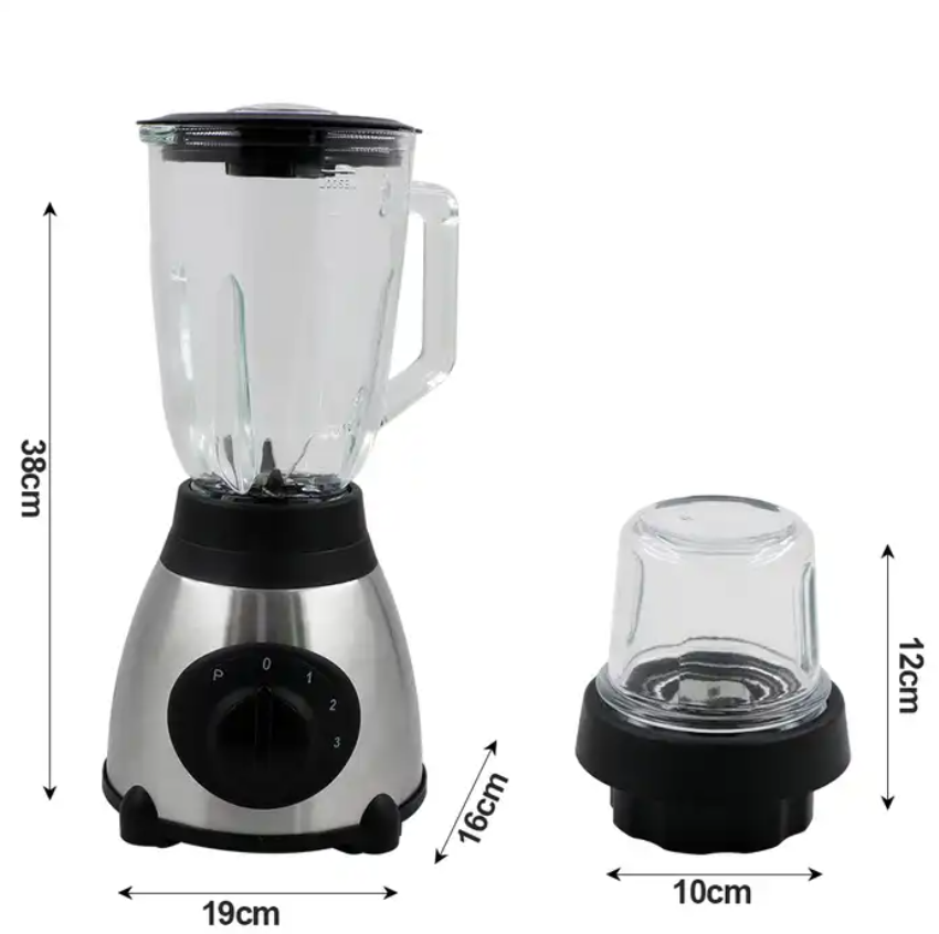 Multifunction 6 Blade Glass Commercial Blenders And Juicers Smoothie Blender With Double Cup