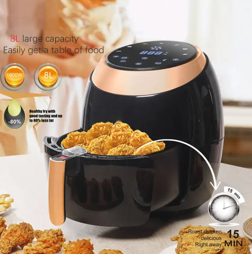 1800W 8L Healthy digital air fryer