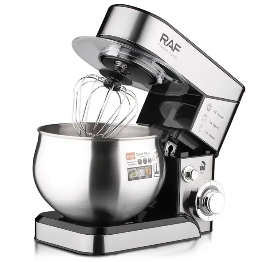 Stand mixers electric 1000w anti splash protection speeds with pulse function dough hook stainless steel