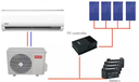 12000BTU Inverter hybrid solar air conditioner Heat Pump solar ac air conditioning cooling and heating