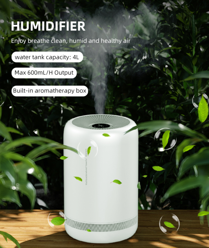 Low Power Consumption 28W 4L Intelligent Smart Style Household Cool Mist Humidifier