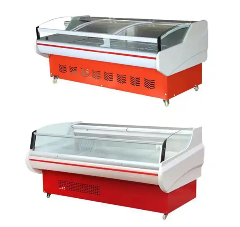 Glass Door Meat Display Counter Chest Deep Freezer 220-240V Fridges