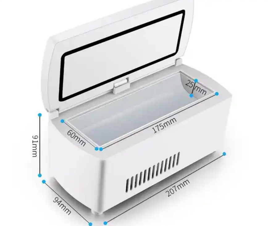 12V DC Battery Operated Mini Portable Insulin Cooler Box With Rechargeable