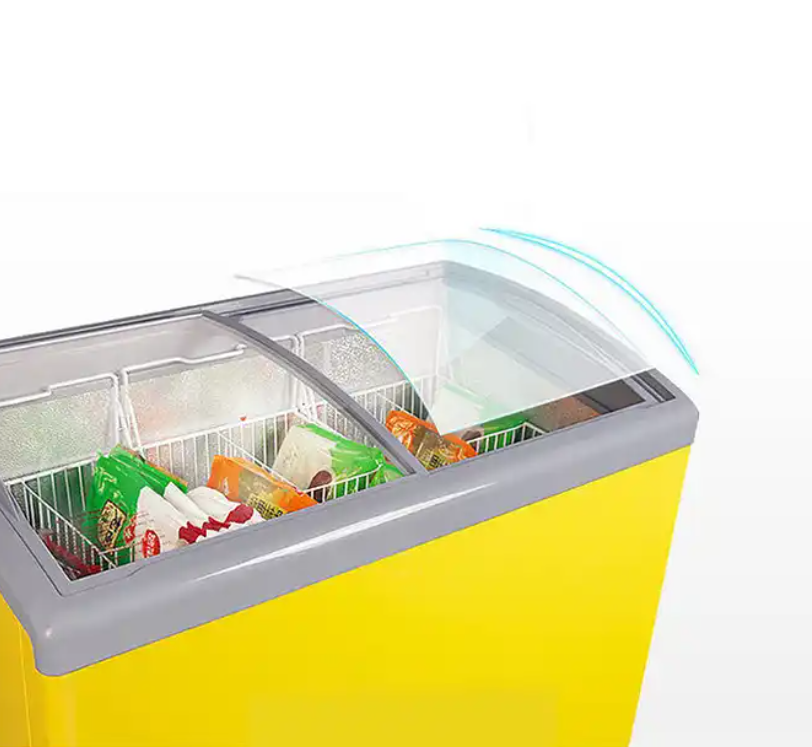 Commercial Sliding Glass Top Door Showcase refrigerator Deep Freezer for Ice Cream and Ice Lolly display