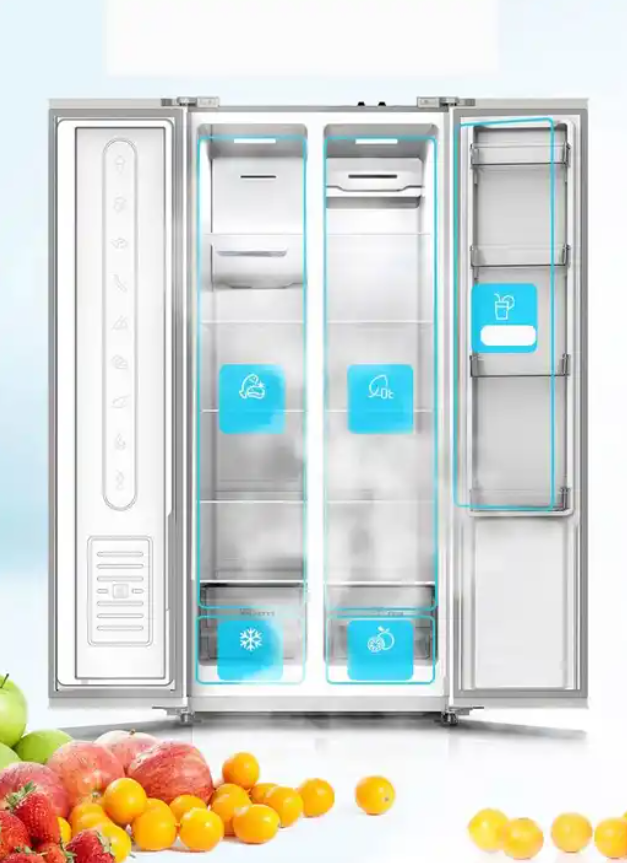 OEM Hot Sales Bottom Freezer Beauty Smart Fridge For Home Double Doors Home Refrigerators