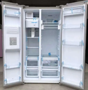 606L High Quality Side By Side Door Home Fridge with Ice Maker