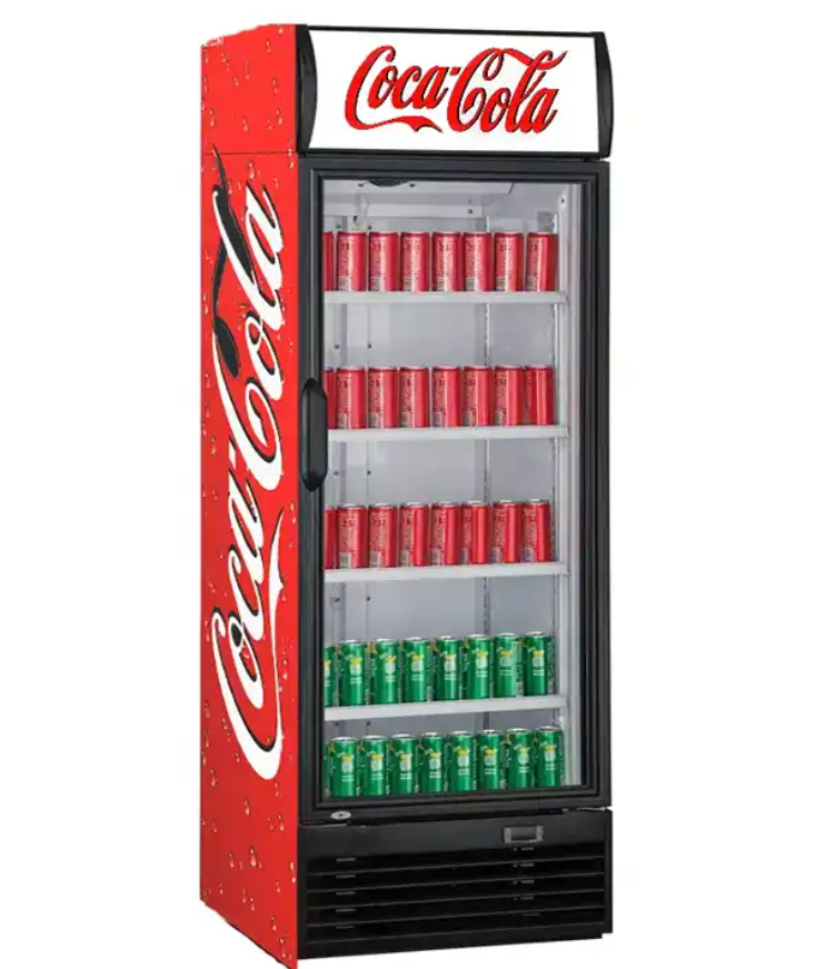 Single Door Vertical Glass Door Refrigerator Coca Display Cola Beverage Fridge