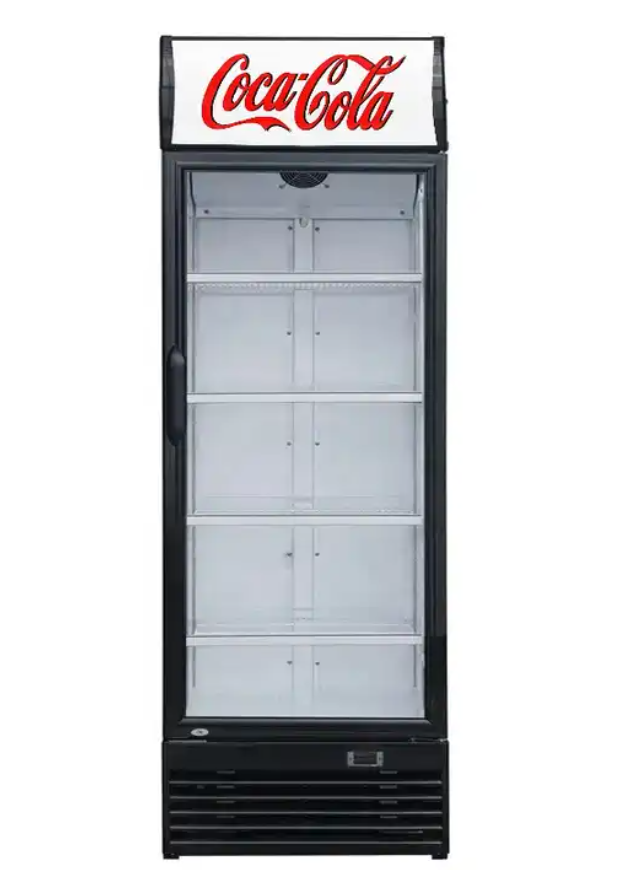 Single Door Vertical Glass Door Refrigerator Coca Display Cola Beverage Fridge