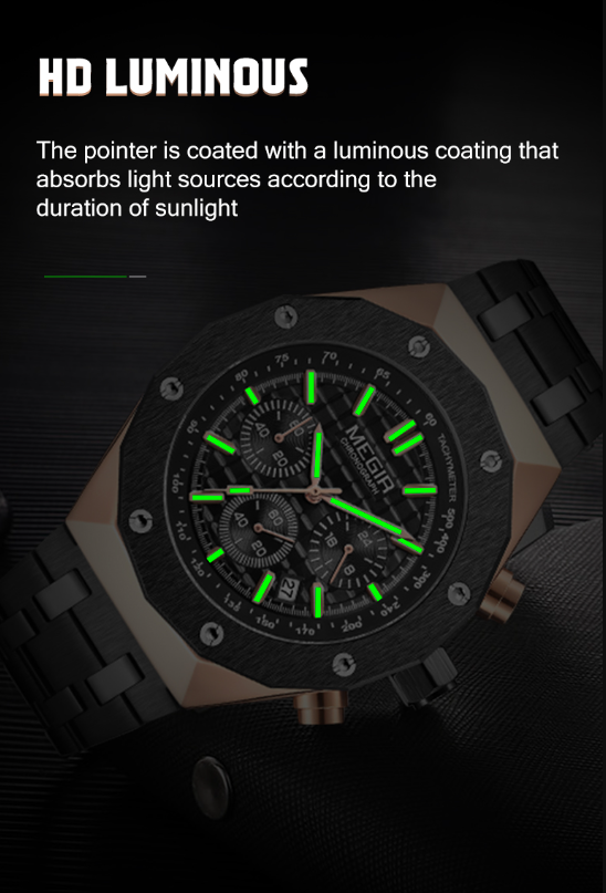 MEGIR 2213 Business Quartz Watch Men Waterproof Wristwatch