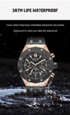 MEGIR 2213 Business Quartz Watch Men Waterproof Wristwatch