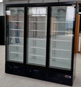 Black Supermarket Three Glass Door Large Upright Display Freezer