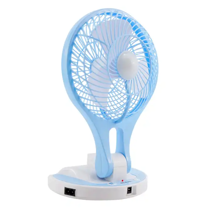 TNTSTAR JR-5580 BLUE New 6 inch battery electric fan bulk mini fan table fan motor