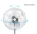 Powerful Industrial Fan Electric Fan Factory Direct Sales 18 3 in 1 Black Chrome Grill Heavy Power Style Stand Fan