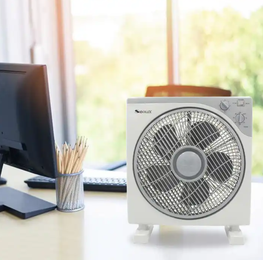 Office Home Commercial Plastic Electric Table Square Box Fan