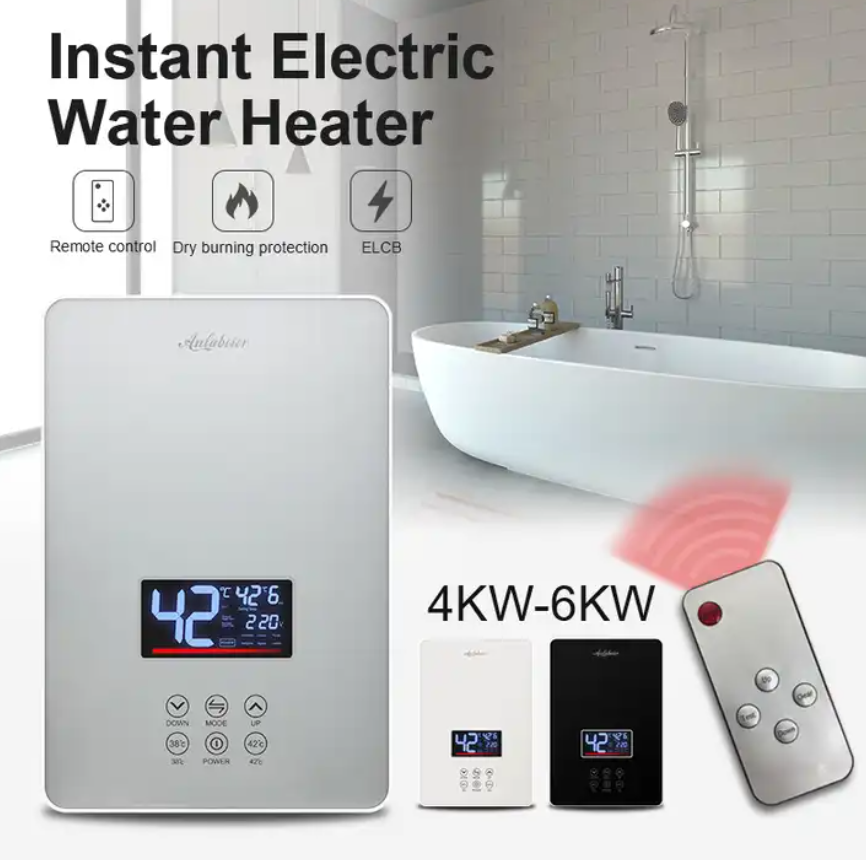 Digital LED Temperature Display Bathroom Instant Hot Electric Under Sink Water Heater