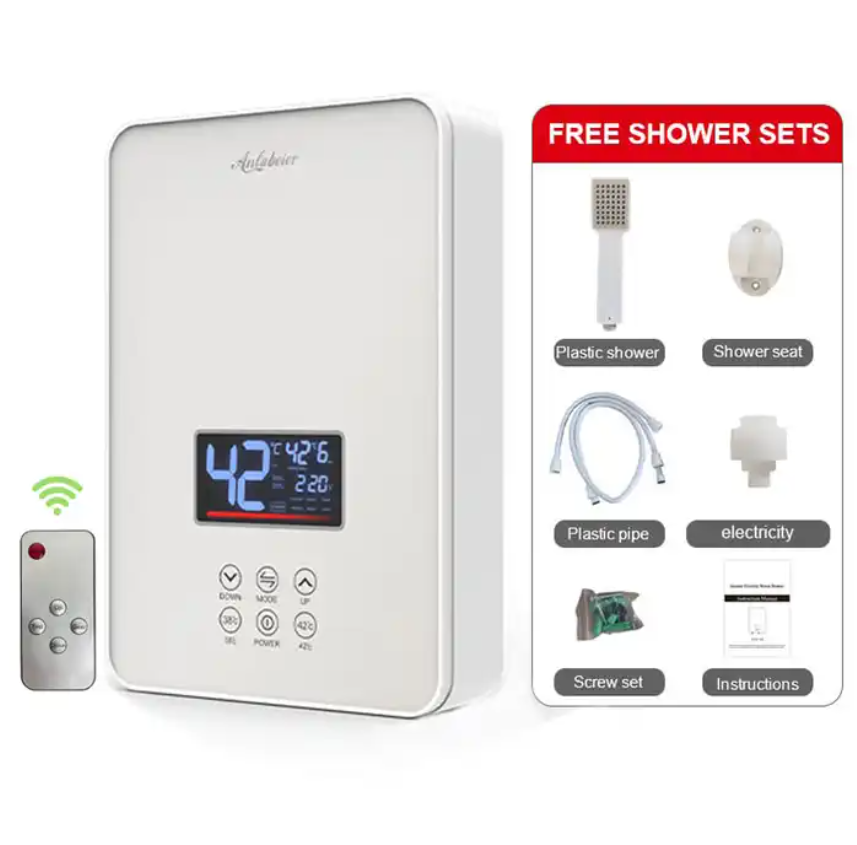 Digital LED Temperature Display Bathroom Instant Hot Electric Under Sink Water Heater