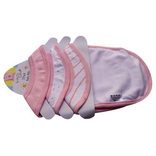 3pc Baby Bibs, Waterproof, Washable, - Pink