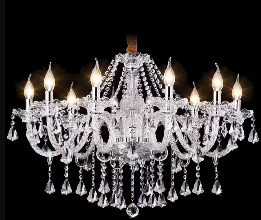 Luxury Hotel Dining Lobby Maria Theresa , Large Chandelier Wedding Foyer Villa Living Room Gold K9 Mini Chandelier