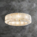 Modern Chinese light luxury alabaster chandelier natural marble lamp villa living room lamps