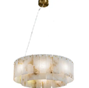 Modern Chinese light luxury alabaster chandelier natural marble lamp villa living room lamps