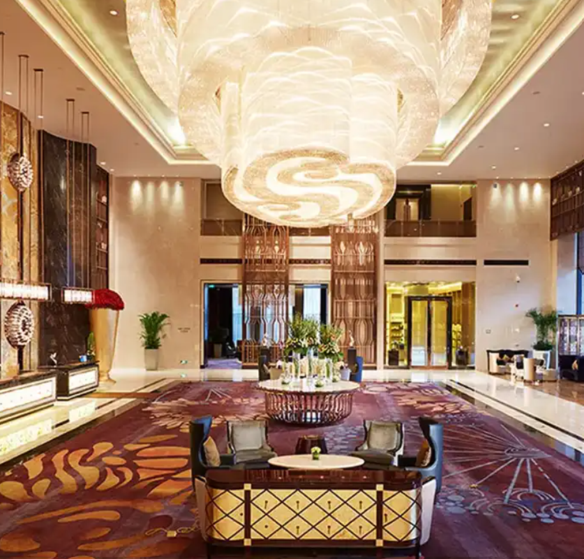 Custom Project Villa Hotel Lobby Dinging Room Modern Luxury Gold Crystal Led Ceiling Chandelier Light