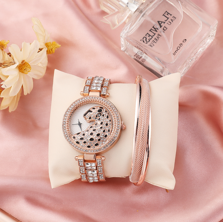 GREALY RL120-B 2psc Women Quartz Watch Diamond Butterfly Fashion Design Women Luxury Watch