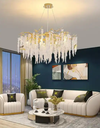 Luxury Crystal Round 600 800 1000mm Long 1200mm Living Room Dinner Room Hotel Chandelier & Pendant Lights