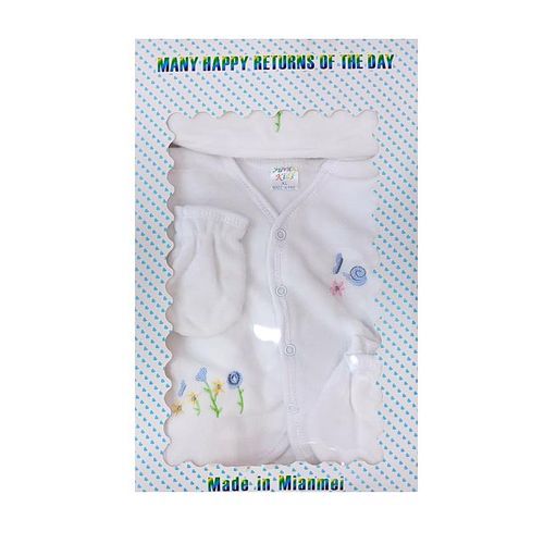 6 Pieces Cotton Clothing Set For All Babies-White