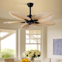 Remote Control Palm leaf ceiling lights with fan traditional design Ceiling Fans Without Light Source