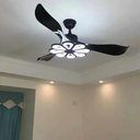 Modern Ceiling fan with lamp Mount kits and remote control Flower Shape LED Ceiling light with Fans