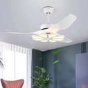 Modern Ceiling fan with lamp Mount kits and remote control Flower Shape LED Ceiling light with Fans