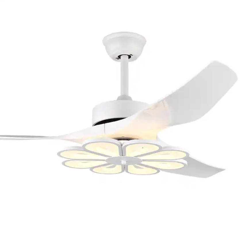 Modern Ceiling fan with lamp Mount kits and remote control Flower Shape LED Ceiling light with Fans