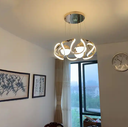 Popular Style Gold Modern Design Glass Gold Industrial Hanging Light Chandelier Pendant Led Ring Light