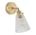 Modern design brass light luxury glass shade sconce wall light for bedroom kitchen bathroom wall lamps