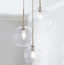 Nordic Modern Hanging hotel living room Gold Glass Ball Lamp LED chandelier pendant light