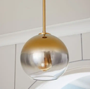 Nordic Modern Hanging hotel living room Gold Glass Ball Lamp LED chandelier pendant light