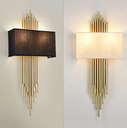 Brass Hotel Gold and Black Wall Sconce Light Hotel Decorative Wall Lamp