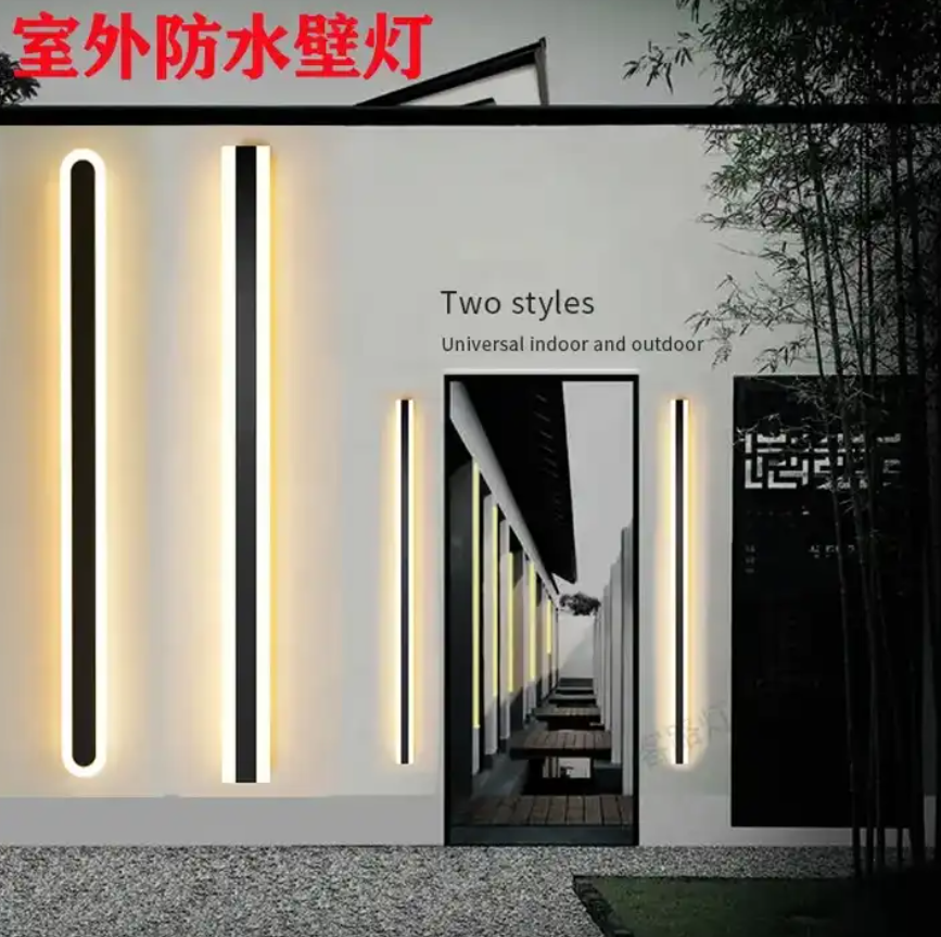 Iwork Modern outdoor waterproof black white acrylic led wall light ip65 iron metal housing led wall lamp hotel wall lamp