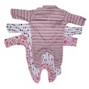 Three Piece Baby Overalls - Pink Multiple Designs