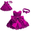 Princess Kids Girls Dress Plus Headgear, Purple