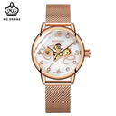 MG.ORKINA MG090 Women Fashion Automatic Movement Watch Stainless Steel Rhinestone Ladies Mechanical Watches